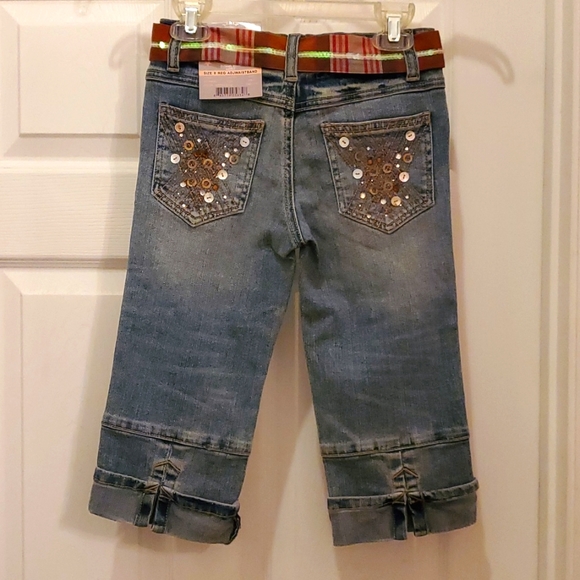 Imperial Star Adjustable Waistband Cropped Jeans Girl's 8 Reg - Picture 2 of 6